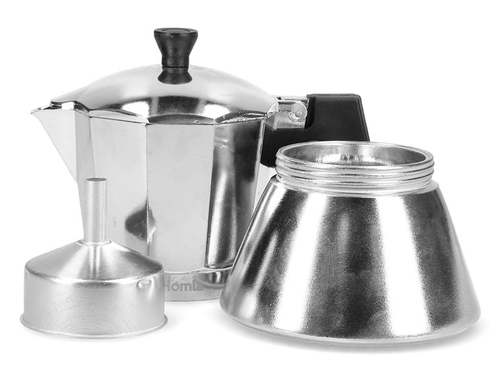 MIA MOKKA Kawiarka srebrna 6 cup Kolor Srebrny