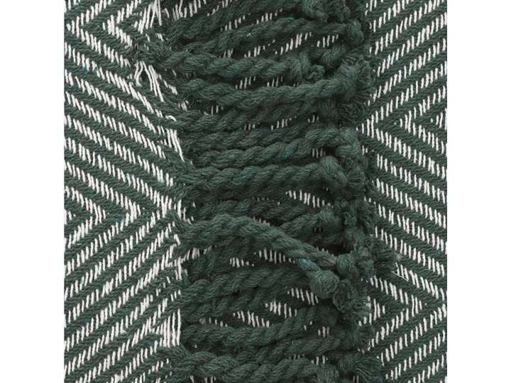 SPARRE Pled zygzak zielony 130x170 cm Bawełna Pomieszczenie Sypialnia