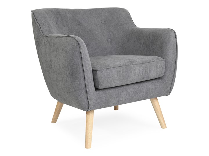STOKKE NATURAL Fotel tapicerowany szary 77x77x78 cm Szerokość 77 cm Głębokość 77 cm Kategoria Fotele do salonu