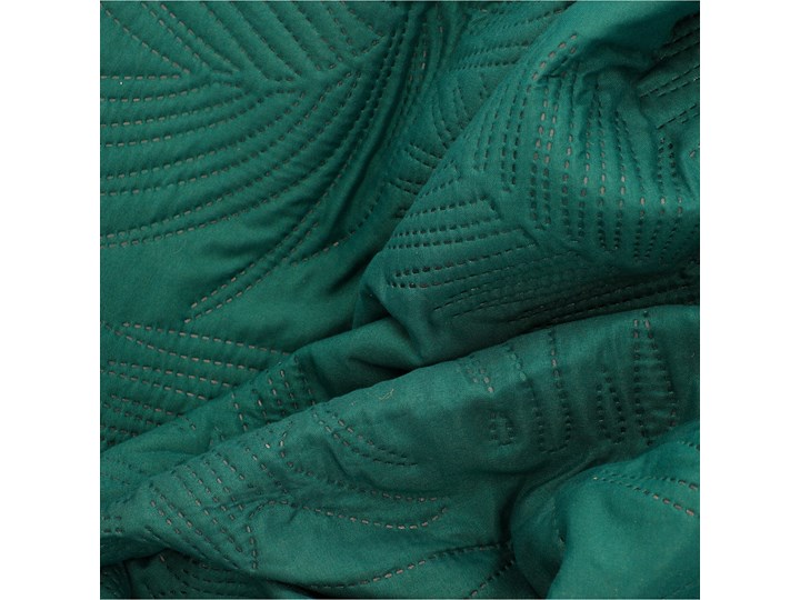 Narzuta FRIDA dwustronna w liście zielona 200x220 cm - Homla Koc Poliester Kolor Zielony