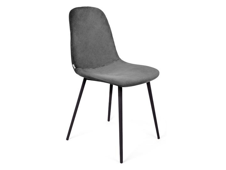 Krzesło SLANK welurowe szare 44x52x85cm - Homla
