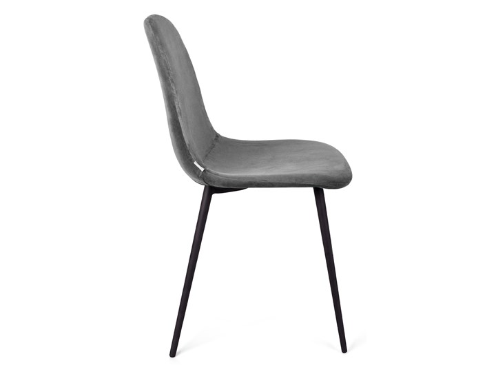 SLANK Krzesło welurowe szare 44x52x85cm Tapicerowane Metal Tkanina Głębokość 52 cm Wysokość 85 cm Szerokość 44 cm Tworzywo sztuczne Kategoria Krzesła kuchenne