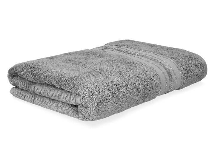 DUKE Ręcznik z paskami lureksowymi szary 70x130 cm Kategoria Ręczniki