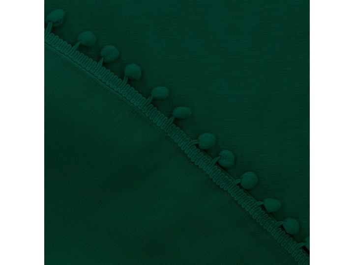 Zasłona ADI zielona z pomponikami 140x250 cm - Homla Poliester Zasłona prześwitująca Wzór Gładkie Typ Zasłony gotowe