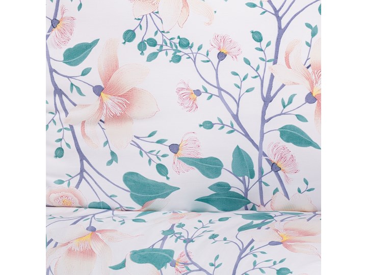 ABALA Komplet pościeli satynowej w magnolie 160x200 cm Satyna Bawełna 70x80 cm Pomieszczenie Pościel do sypialni