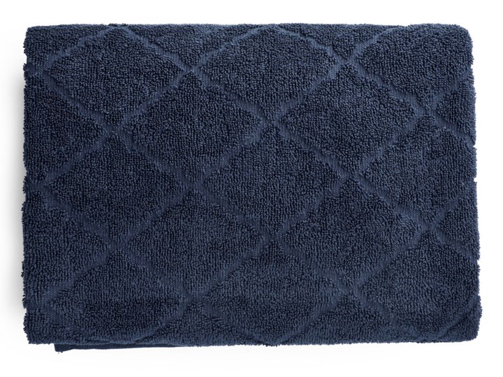 Ręcznik SAMINE z marokańską koniczyną granatowy 70x130 cm - Homla Ręcznik kąpielowy Bawełna Łazienkowe Kolor Szary Kategoria Ręczniki