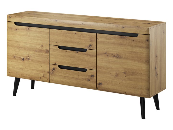 NORDI Komoda DĄB ARTISAN 160x83x40 cm Szerokość 160 cm Drewno Kategoria Komody Wysokość 83 cm Pomieszczenie Salon