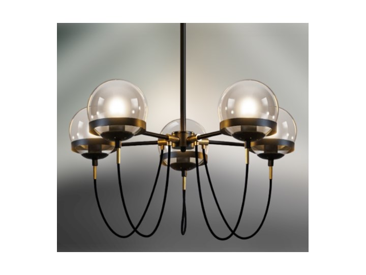 Octopus Medium- żyrandol 60cm Lampa inspirowana Metal Ilość źródeł światła 5 źródeł Stal Szkło Kategoria Lampy wiszące