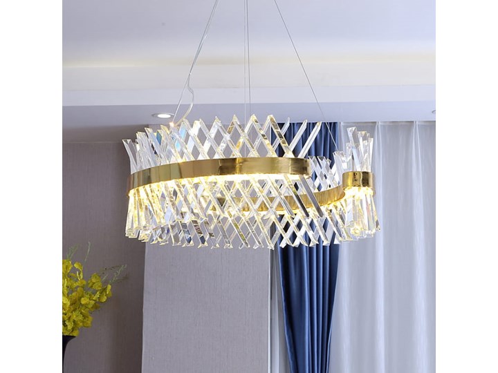 Amsterdam XXX Crystal Prisms - żyrandol kryształowy 80cm Lampa z kryształkami Metal Szkło Styl Nowoczesny Mosiądz Ilość źródeł światła 1 źródło