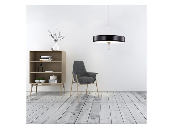 Art Deco 2000 - lampa wisząca czarna Tworzywo sztuczne Lampa z kloszem Mosiądz Szkło Metal Kategoria Lampy wiszące
