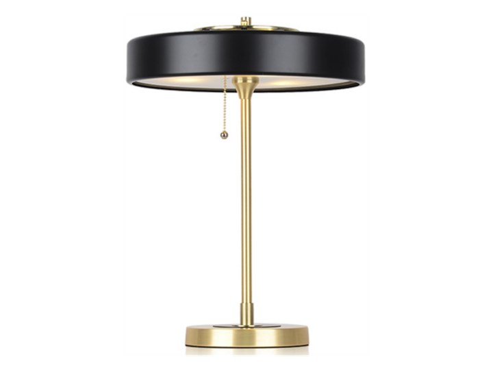 Art Deco 2000 - lampa biurkowa stołowa czarna Szkło Wysokość 48 cm Tworzywo sztuczne Mosiądz Funkcje Lampa dotykowa Lampa z kloszem Metal Kategoria Lampy stołowe