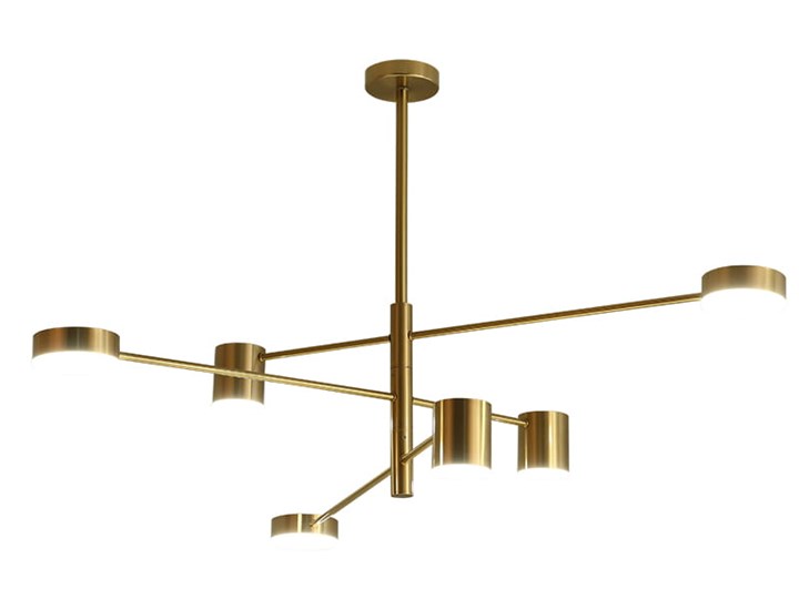 Look - żyrandol LED nowoczesny 6-punktowy złoty Lampa z kloszem Tworzywo sztuczne Mosiądz Szkło Lampa kula Metal Ilość źródeł światła 1 źródło