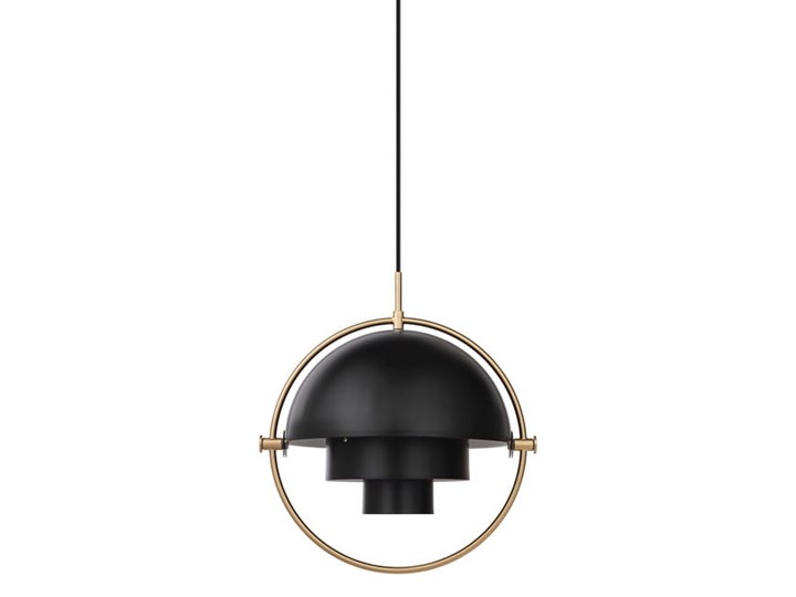 Visor Black - lampa wisząca nowoczesna Mosiądz Lampa z kloszem Funkcje Brak dodatkowych funkcji Metal Ilość źródeł światła 1 źródło