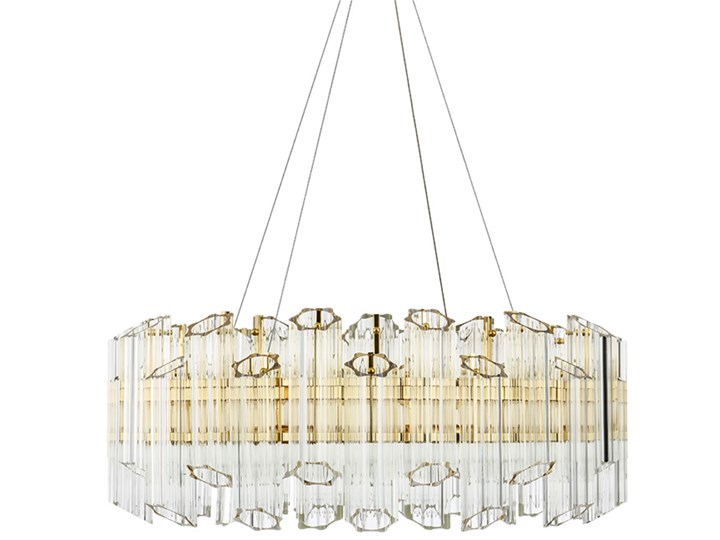 Casablanca Flat 60 - Crystal Tubes - żyrandol kryształowy 60cm