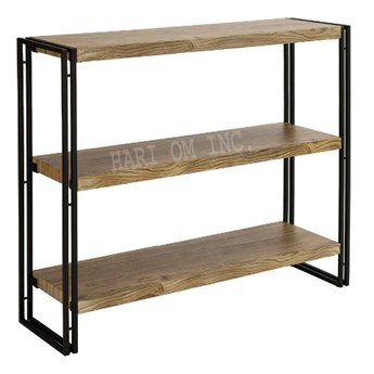 Orleans 3 - regał, biblioteczka drewno mango 76 x 76cm industrialny