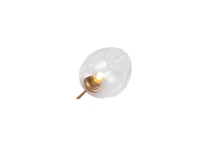 Chemistry gold - 6-punktowa nowoczesna lampa wisząca - różne klosze Lampa z kloszem Lampa inspirowana Metal Szkło Funkcje Brak dodatkowych funkcji Kolor Złoty