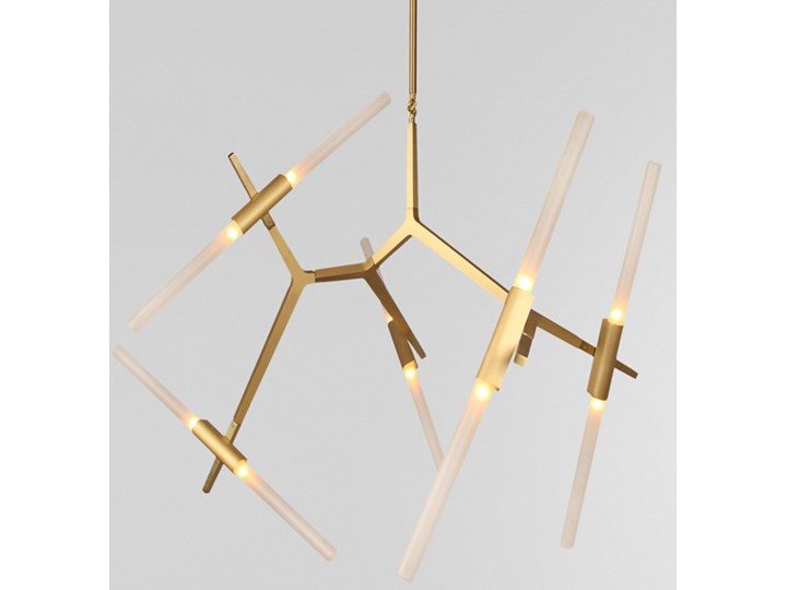 Structura gold - lampa nowoczesna Pomieszczenie Jadalnia Metal Szkło Lampa inspirowana Styl Nowoczesny