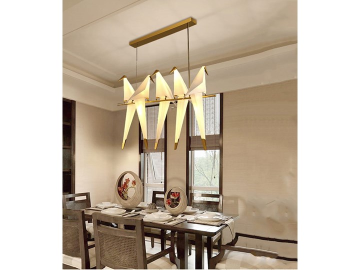 Ptaki - żyrandol nowoczesny Lampa inspirowana Metal Lampa z kloszem Tworzywo sztuczne Kategoria Lampy wiszące Stal Funkcje Brak dodatkowych funkcji
