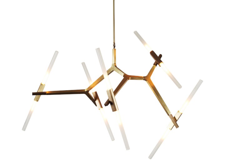 Structura gold - lampa nowoczesna Metal Szkło Lampa inspirowana Funkcje Brak dodatkowych funkcji
