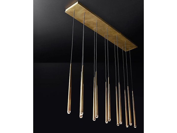 Brass Flute Row - lampa sufitowa rzędowa Mosiądz Metal Kategoria Lampy wiszące Żyrandol Styl Nowoczesny