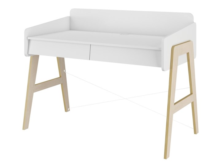 Regulowane biurko dziecięce z szufladami So Sixty Kategoria Biurka Biurko z nadstawką Biurko regulowane Płyta MDF Biurko tradycyjne Drewno Szerokość 125 cm Pomieszczenie Pokój przedszkolaka