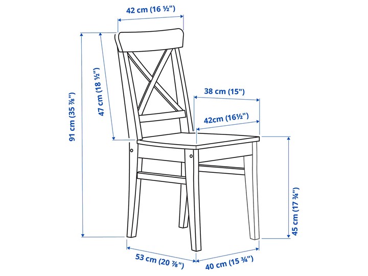 IKEA DANDERYD / INGOLF Stół i 4 krzesła, sosna czarny/brązowoczarny, 130x80 cm Kategoria Stoły z krzesłami Kolor Brązowy