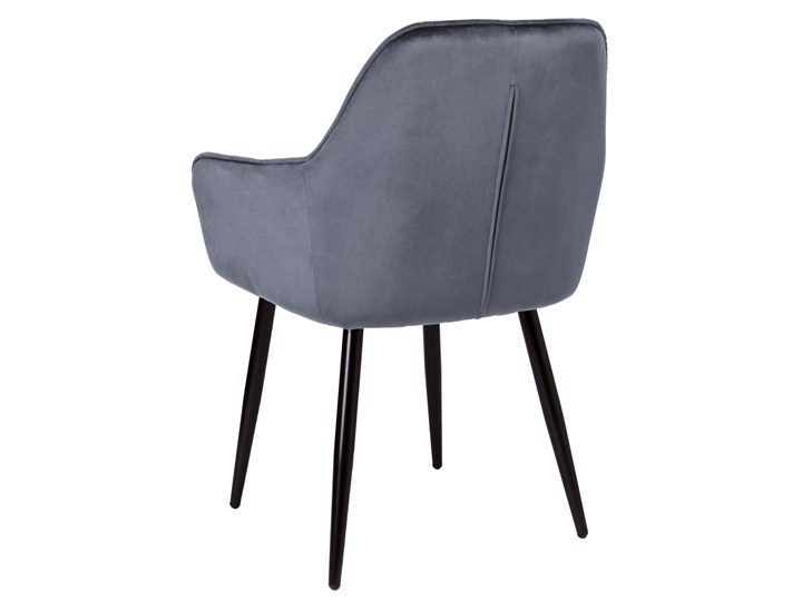 Krzesło welurowe Nevada VELVET Grafitowe Skóra Tapicerowane Głębokość 61 cm Krzesło inspirowane Tkanina Szerokość 59 cm Metal Wysokość 85 cm Tworzywo sztuczne Kolor Szary