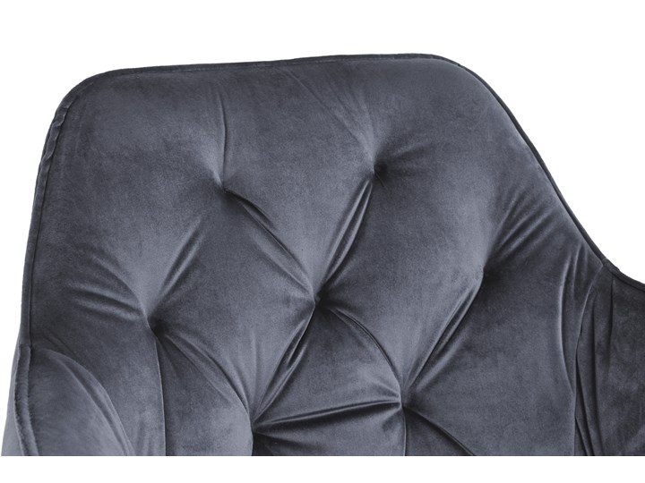 Krzesło welurowe Nevada VELVET Grafitowe Tworzywo sztuczne Metal Wysokość 85 cm Głębokość 61 cm Tkanina Skóra Tapicerowane Krzesło inspirowane Szerokość 59 cm Styl Skandynawski Kolor Szary