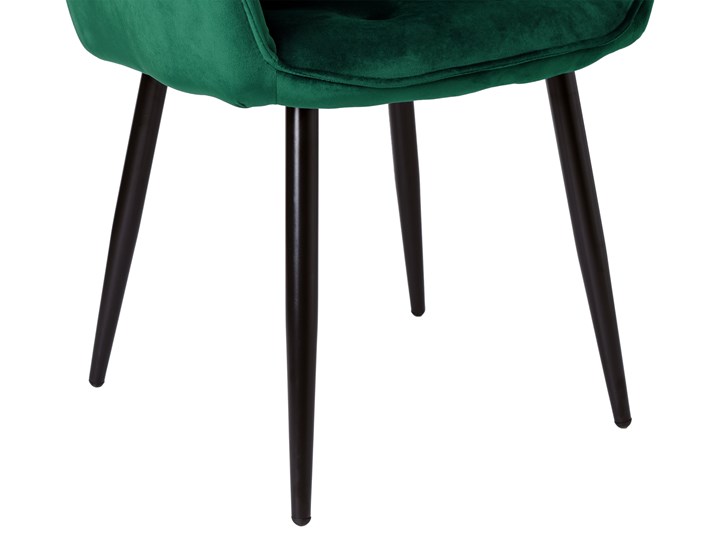 Krzesło welurowe NEVADA VELVET Ciemnozielone Wysokość 85 cm Tkanina Głębokość 61 cm Tworzywo sztuczne Kolor Zielony Krzesło inspirowane Szerokość 59 cm Skóra Metal Tapicerowane Styl Skandynawski