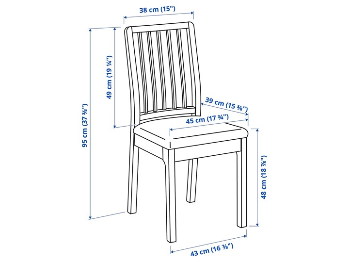 IKEA EKEDALEN / EKEDALEN Stół i 4 krzesła, ciemnobrązowy/Orrsta jasnoszary, 120/180 cm Kategoria Stoły z krzesłami