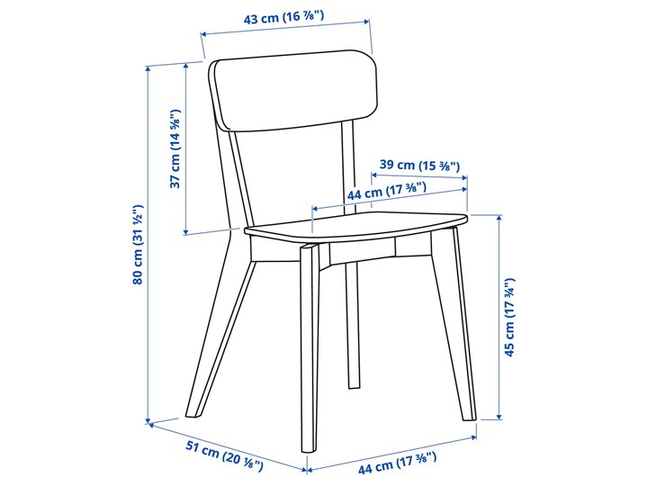 IKEA NORDEN / LISABO Stół i 4 krzesła, biały/czarny, 26/89/152 cm Kategoria Stoły z krzesłami Pomieszczenie Jadalnia