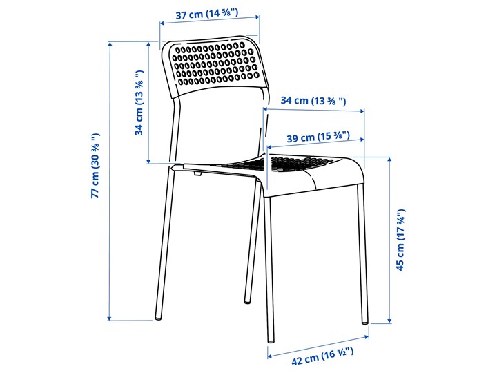 IKEA MELLTORP / ADDE Stół i 4 krzesła, biały, 125 cm Kategoria Stoły z krzesłami Pomieszczenie Salon