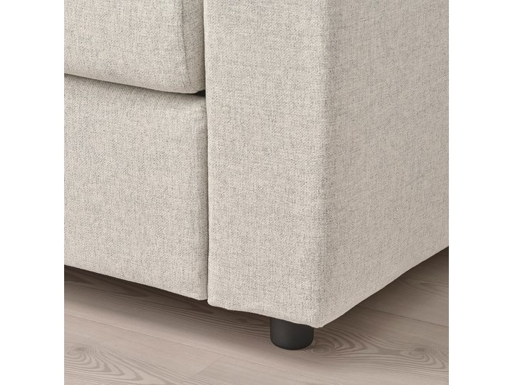 IKEA VIMLE Sofa 3-osobowa, z zagłówkiem z szerokimi podłokietnikami/Gunnared beżowy, Wysokość z zagłówkiem: 103 cm