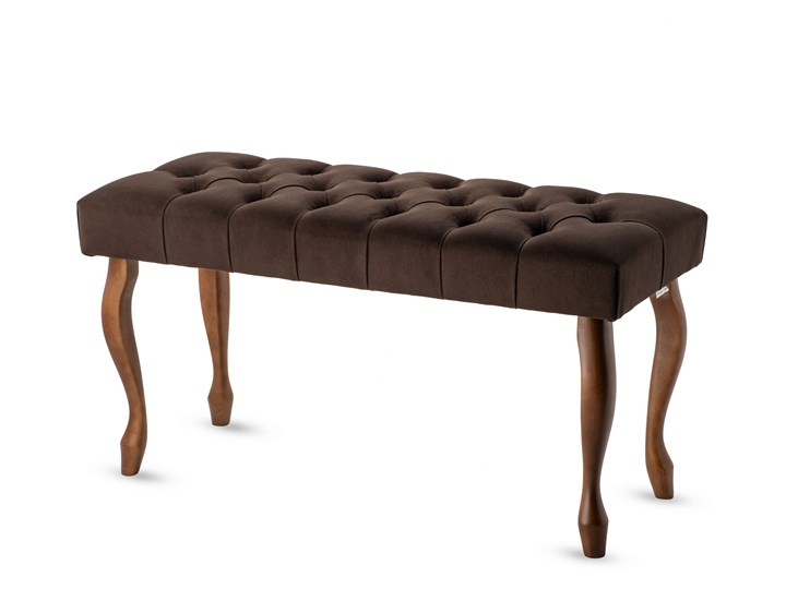 Ławka pikowana Chesterfield MAX Dark Brown Pomieszczenie Przedpokój