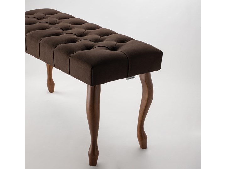 Ławka pikowana Chesterfield MAX Dark Brown Kolor Brązowy