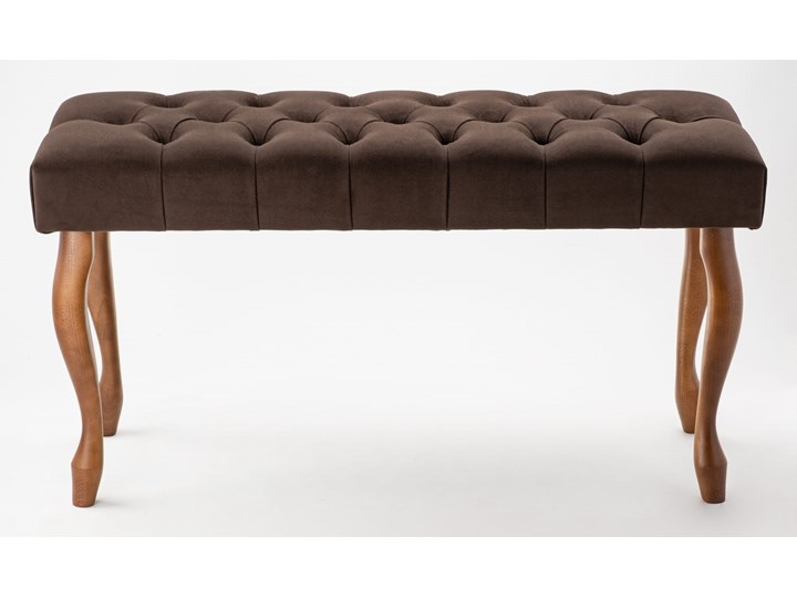 Ławka pikowana Chesterfield MAX Dark Brown Kolor Brązowy