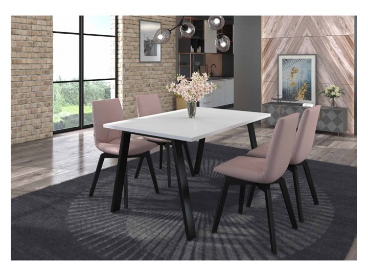Industrialny Stół LOFT Metalowe Nogi Płyta laminowana Długość 185 cm Tworzywo sztuczne Kategoria Stoły kuchenne Stal Wysokość 75 cm Średnica