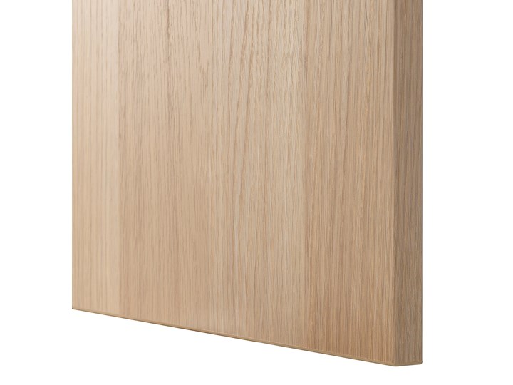 IKEA BESTÅ Kombinacja regałowa z drzw/szuf, Dąb bejcowany na biało/Lappviken/Stubbarp dąb bejcowany biało szk bezbarwne, 120x42x213 cm Kategoria Zestawy mebli do sypialni