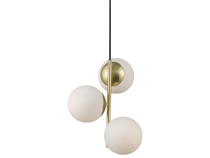 SELSEY Lampa wisząca Lilly x3 złota Ilość źródeł światła 3 źródła Metal Szkło Lampa z kloszem Kolor Złoty