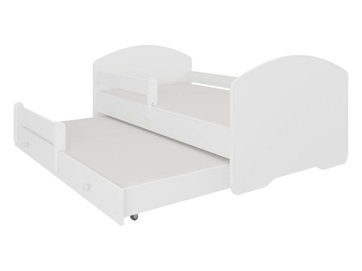 SELSEY Łóżko dziecięce podwójne Blasius 160x80 cm białe z barierką Płyta MDF Łóżko piętrowe Płyta meblowa Rozmiar materaca 80x160 cm