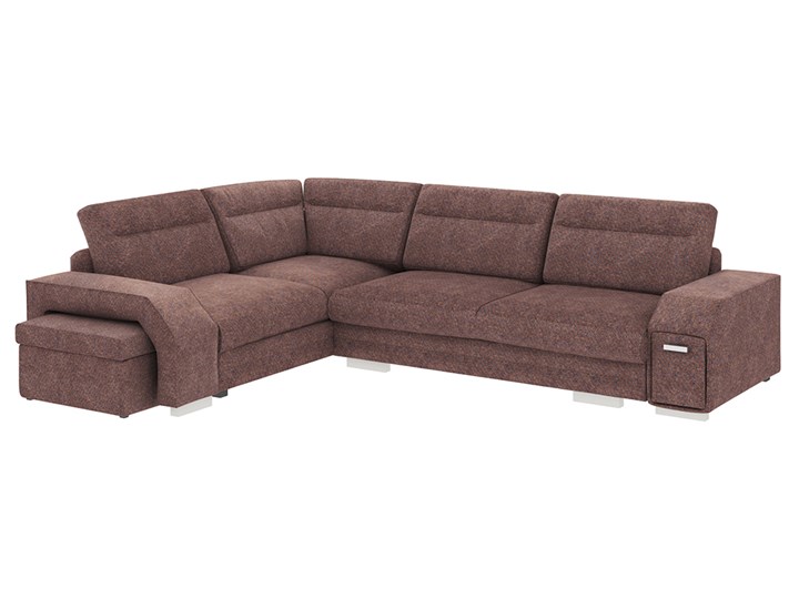 SELSEY Narożnik z funkcją spania Umill L z barkiem i pufą Wysokość 90 cm Szerokość 305 cm Rozkładanie Rozkładany