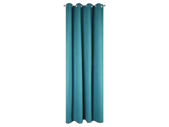 SELSEY Zasłona na przelotkach Jacomie 140x250 cm turkusowa Poliester Mocowanie Szelki