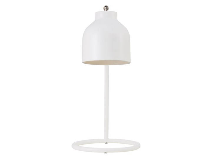 SELSEY Lampa stołowa Julian biała Lampa z kloszem Wysokość 40 cm Styl Klasyczny Styl Skandynawski