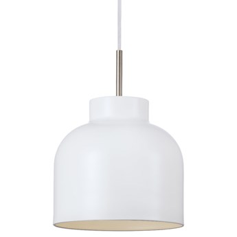 SELSEY Lampa wisząca Julian średnica 23 cm biała metalowy klosz
