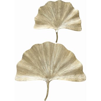 Komplet dekoracji ściennych z powlekanego aluminium Ginkgo, 2 elem.