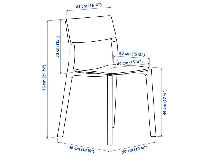 IKEA MELLTORP / JANINGE Stół i 4 krzesła, biały/biały, 125 cm Kategoria Stoły z krzesłami