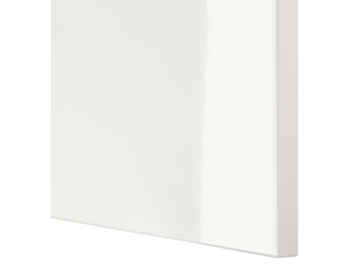 IKEA BESTÅ Kombinacja regałowa z drzw/szuf, Biały/Selsviken/Stubbarp wysoki połysk biały szkło bezbarwne, 120x42x213 cm Kategoria Zestawy mebli do sypialni