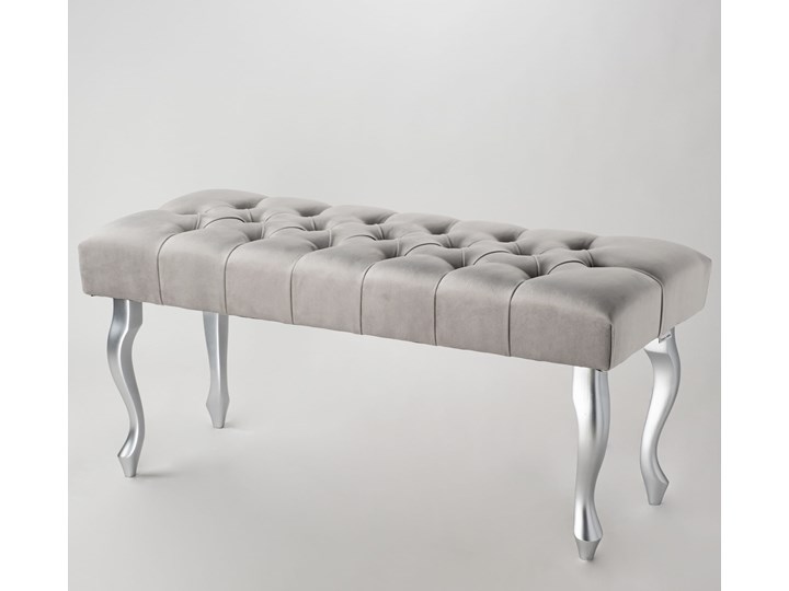 Ławka pikowana Chesterfield Pegasus Materiał nóżek Drewno
