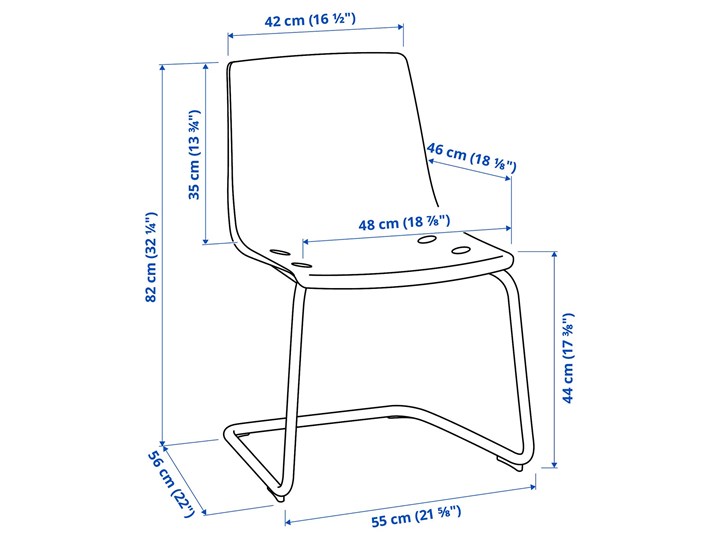IKEA EKEDALEN / TOBIAS Stół i 6 krzeseł, ciemnobrązowy/niebieski, 180/240 cm Pomieszczenie Jadalnia Kategoria Stoły z krzesłami