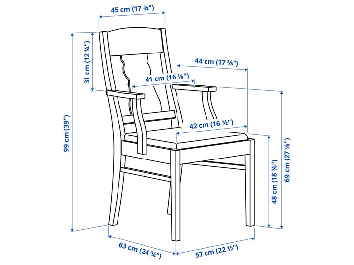 IKEA INGATORP / INGOLF Stół i 6 krzeseł, biały/Nordvalla beżowy, 155/215 cm Kategoria Stoły z krzesłami